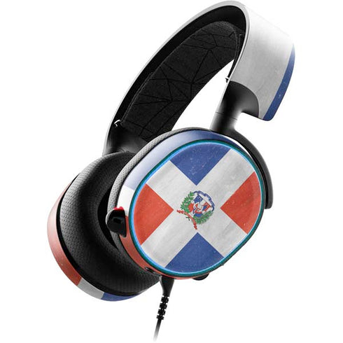 Dominican Republic Flag Distressed SteelSeries Arctis 3 Skin